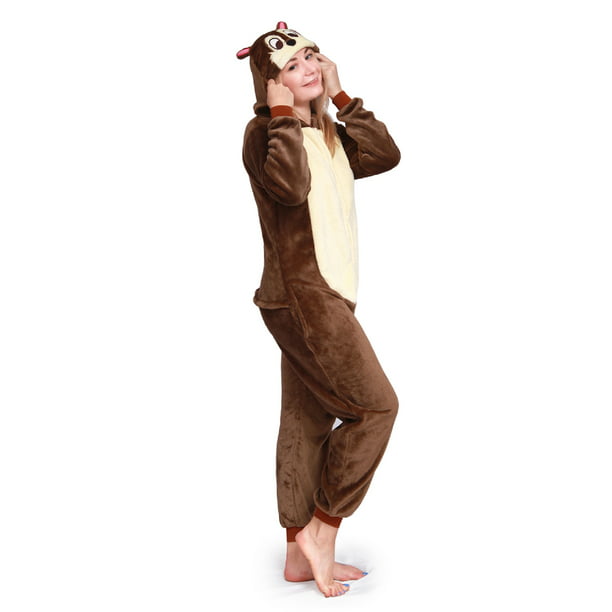 Animal Onezee Womens Fleece 3D Costume Ladies All In One Jumpsuit PJ'S